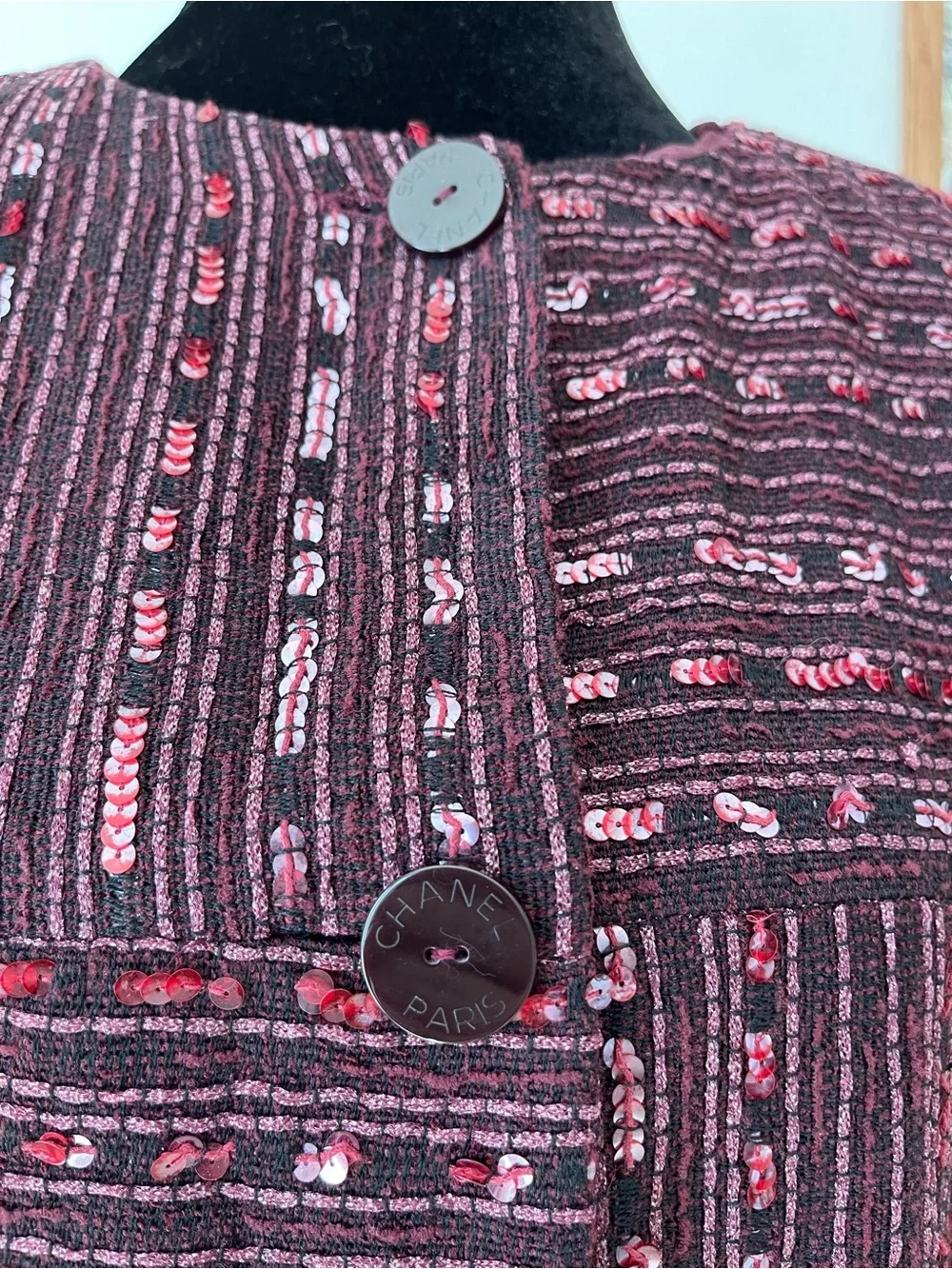 CHANEL Tweed Button-Front Women's Jacket